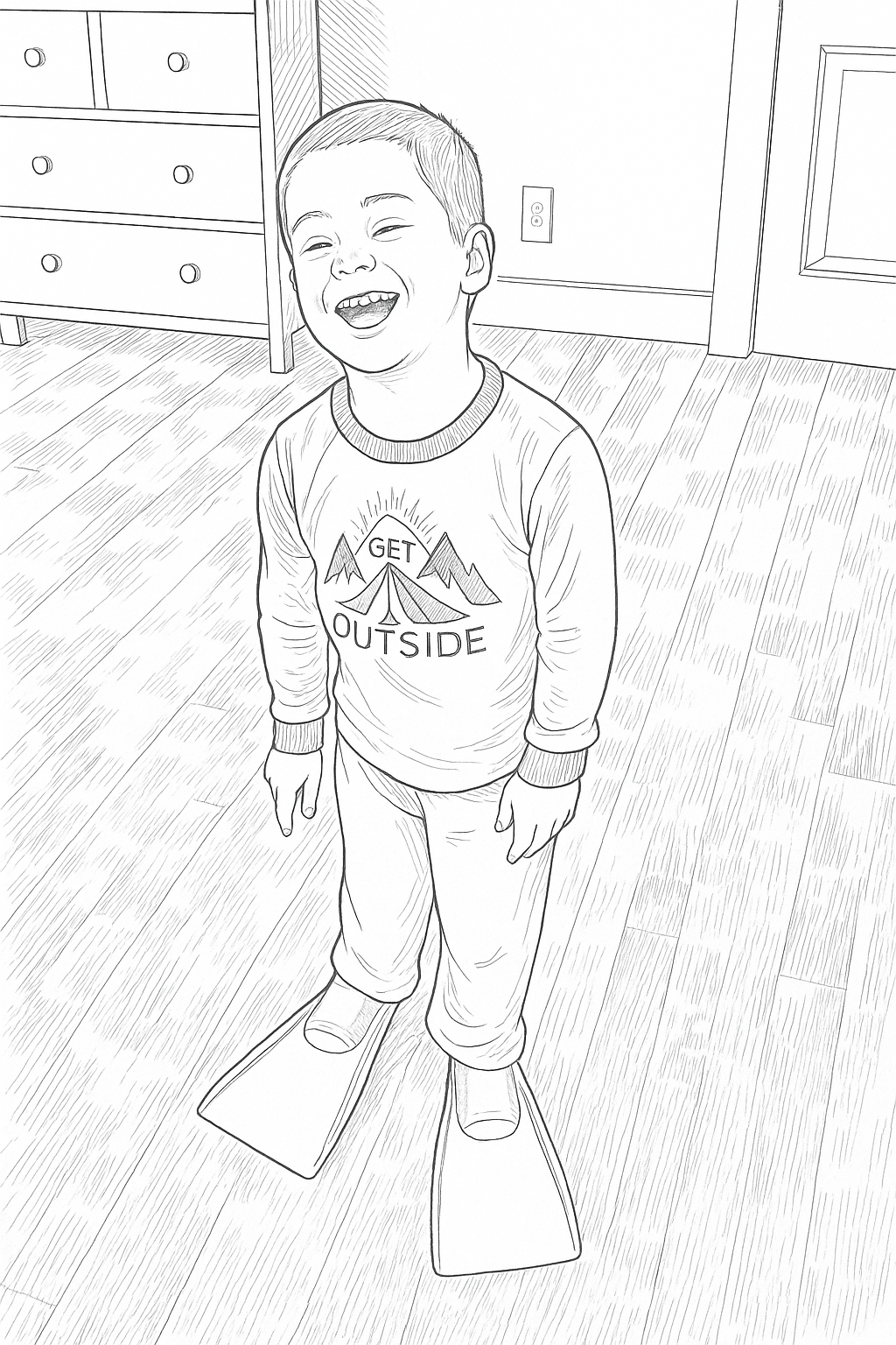 Ev as a coloring page